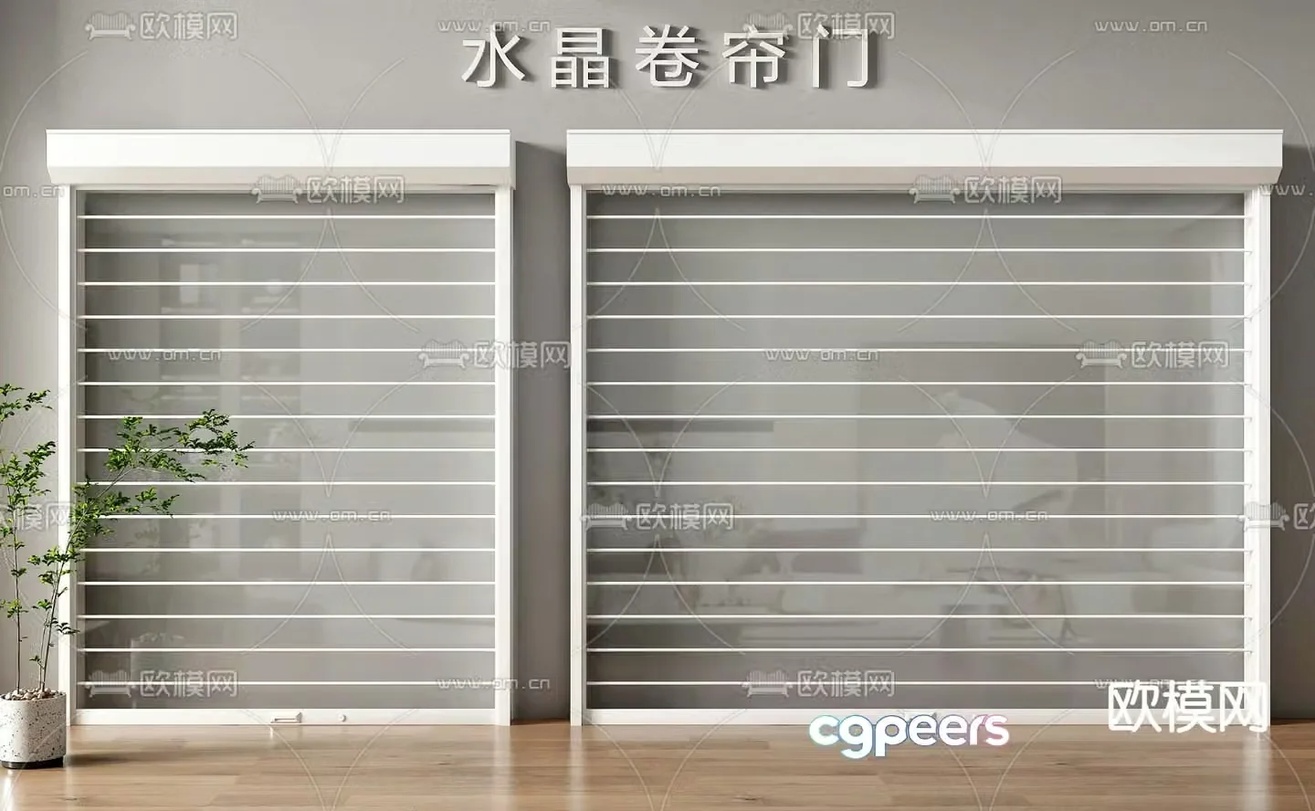 Rolling shutter door Rolling shutter door Warehouse door 3D model