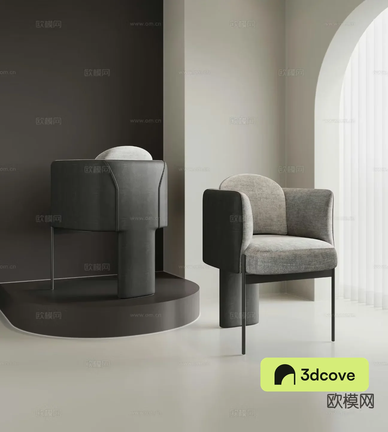 Italian single chair dining chair