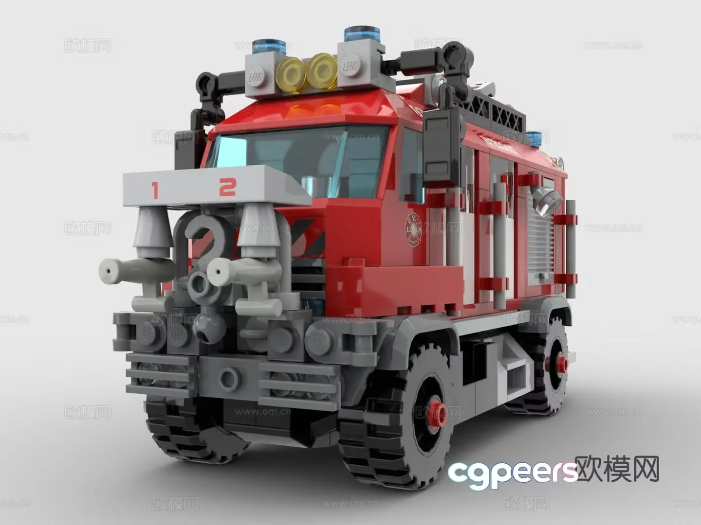 LEGO LEGO toys building blocks fire truck 3d model