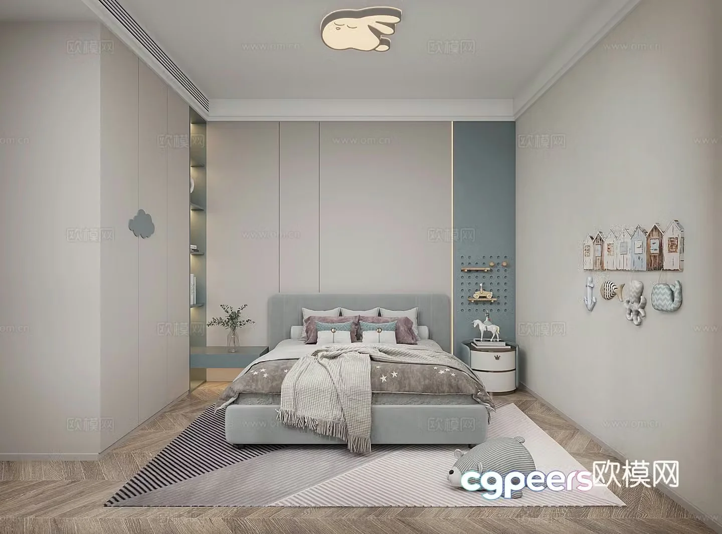 Modern children’s room 3d model