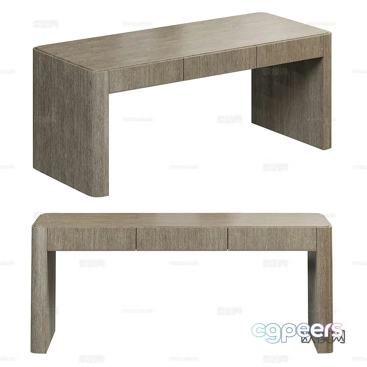 New Chinese style desk dressing table 3D model