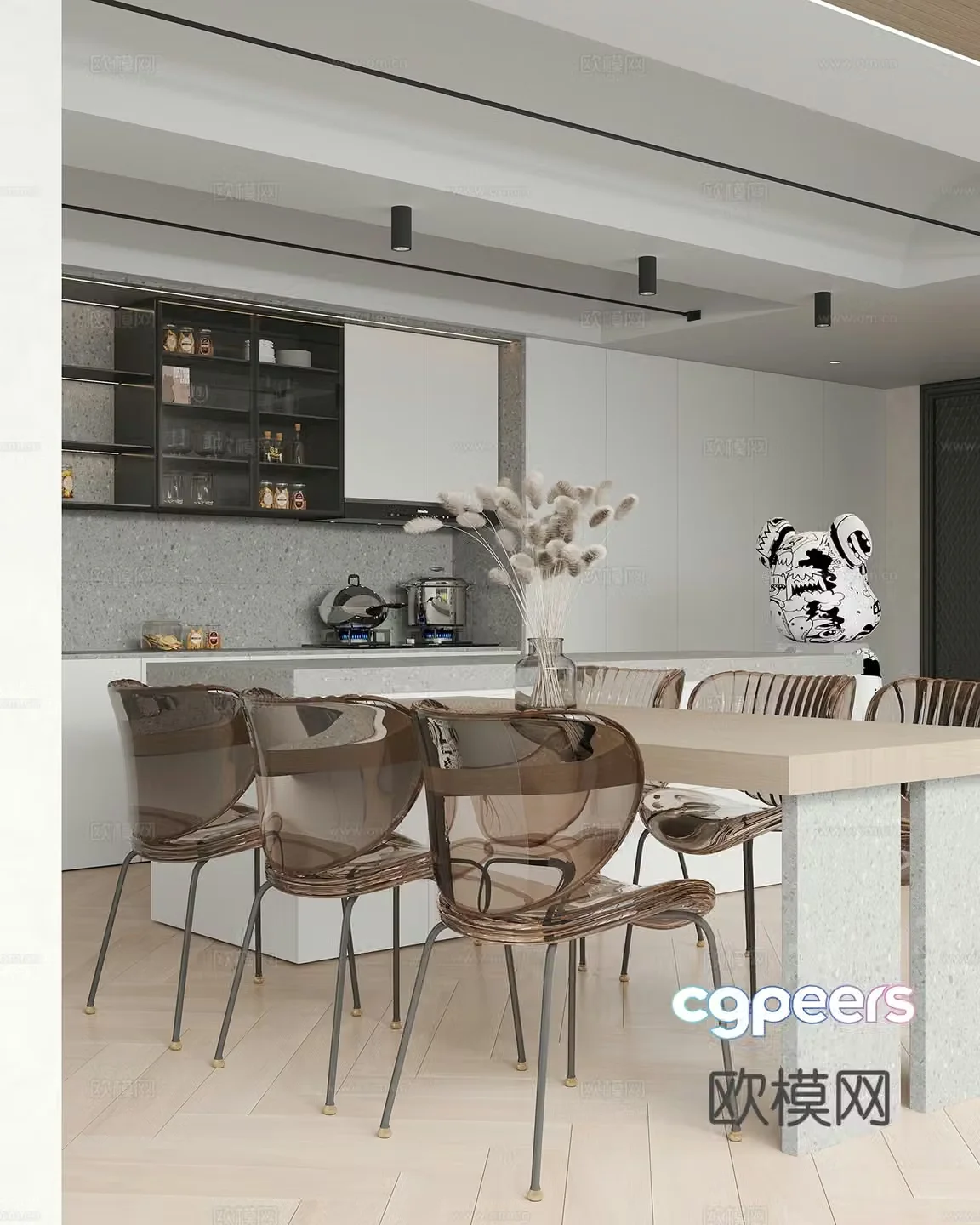 Modern restaurant 3d model