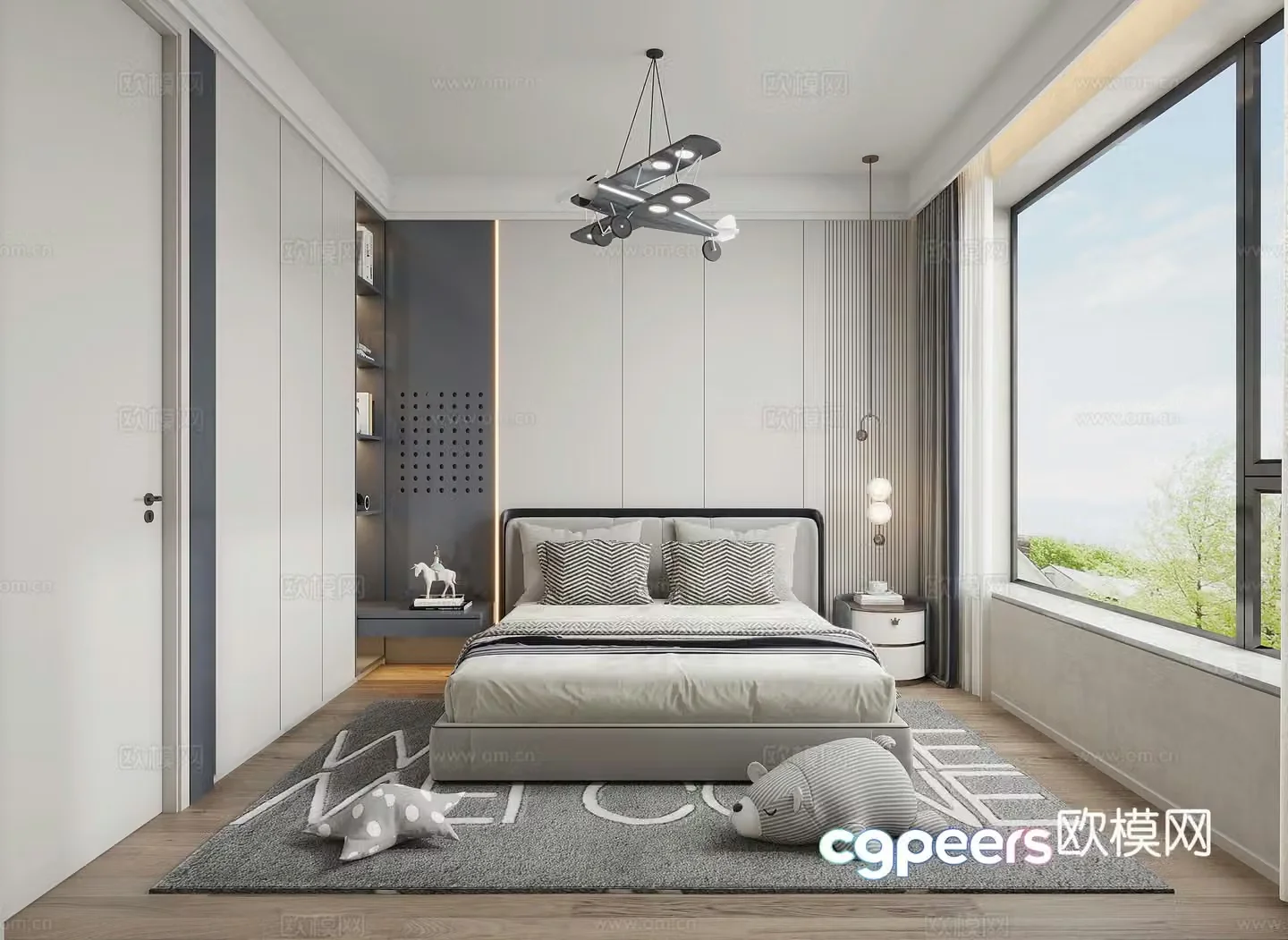 Modern children’s room 3d model