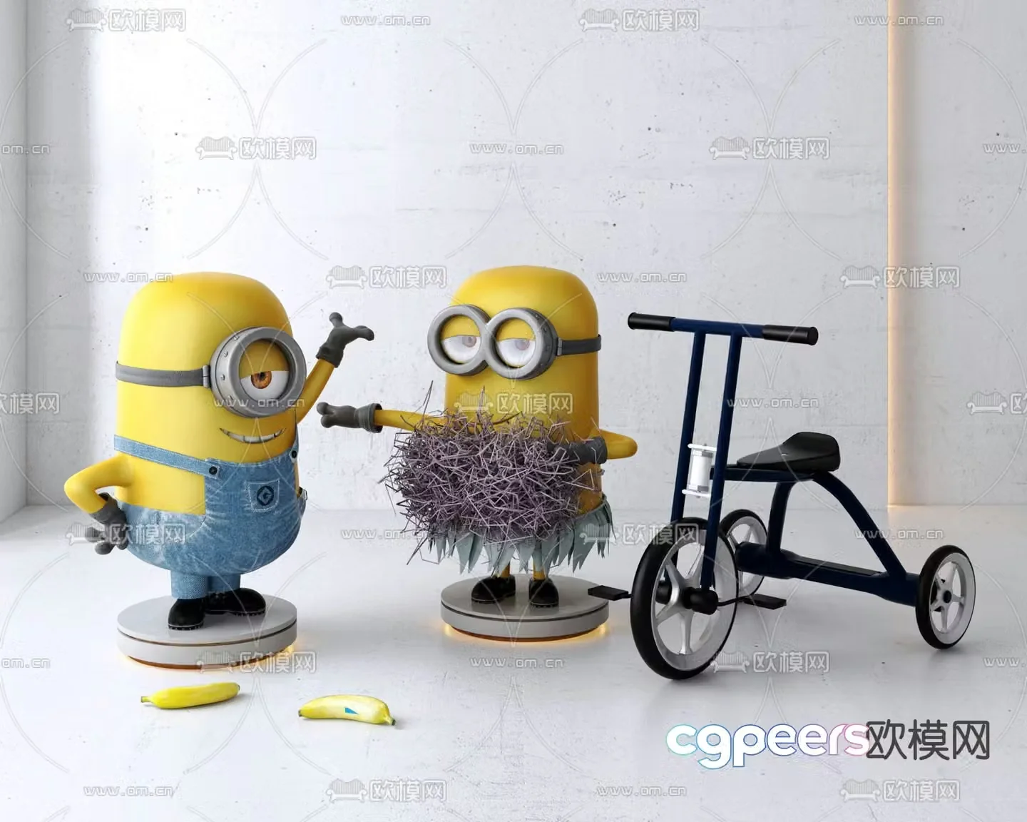 Modern minion toy ornament 3d model