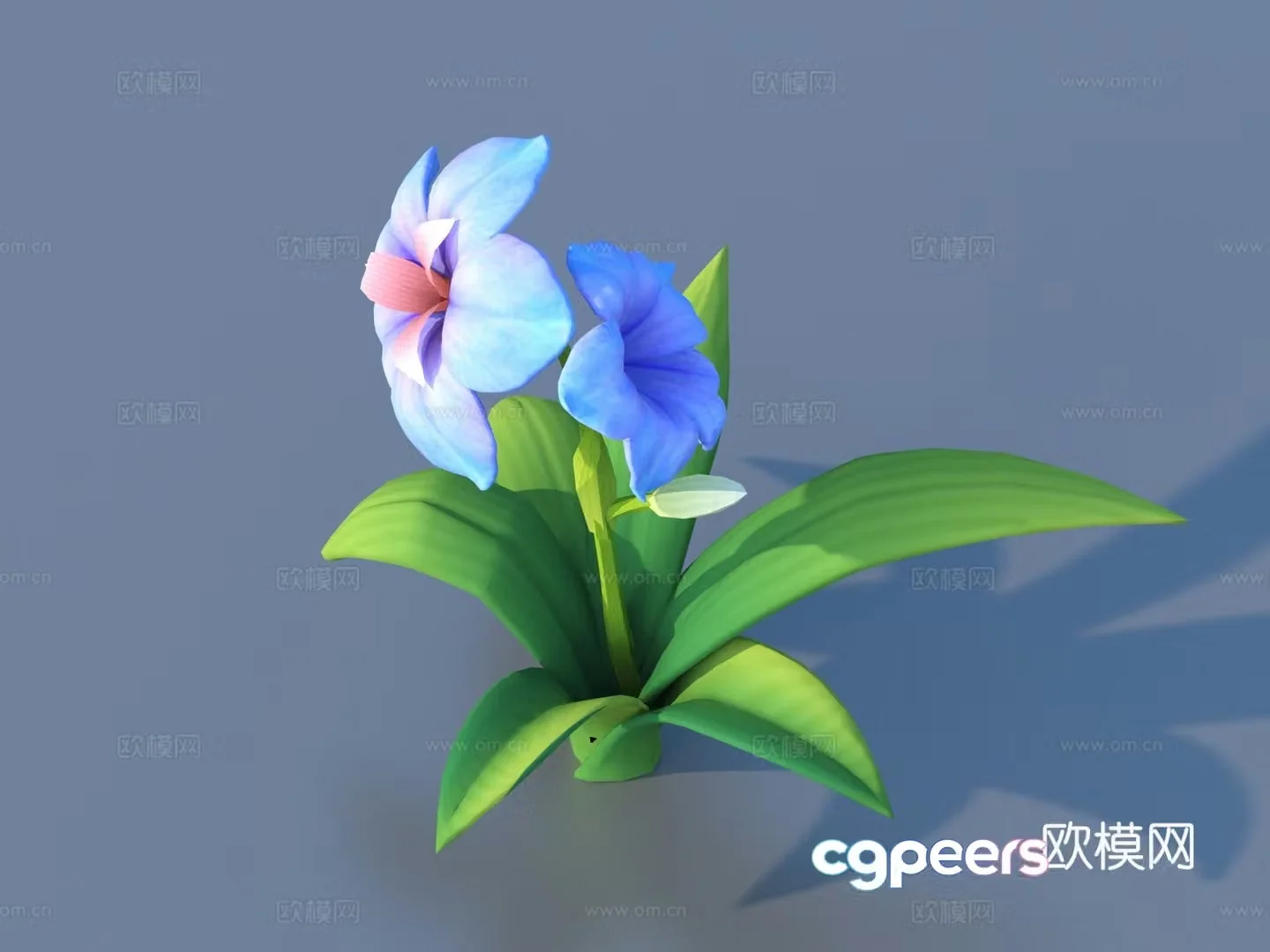 Cartoon Plants Shrub Flowers and Plants 3d Model