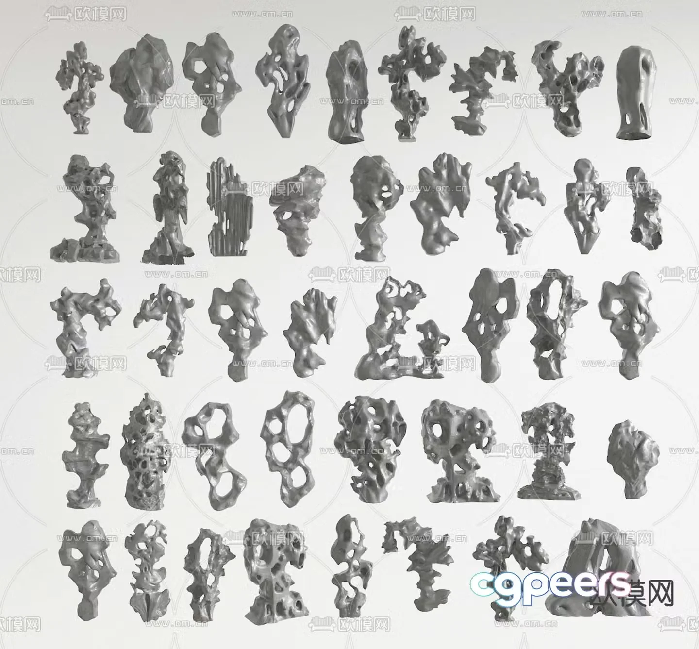 New Chinese style Taihu stone landscape stone modeling stone stone carving 3D model