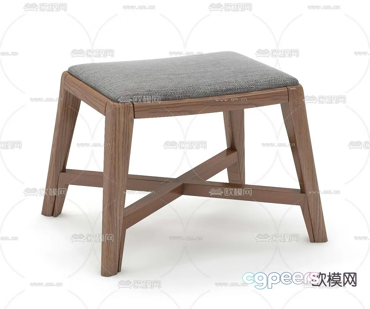 Stool low stool 3d model