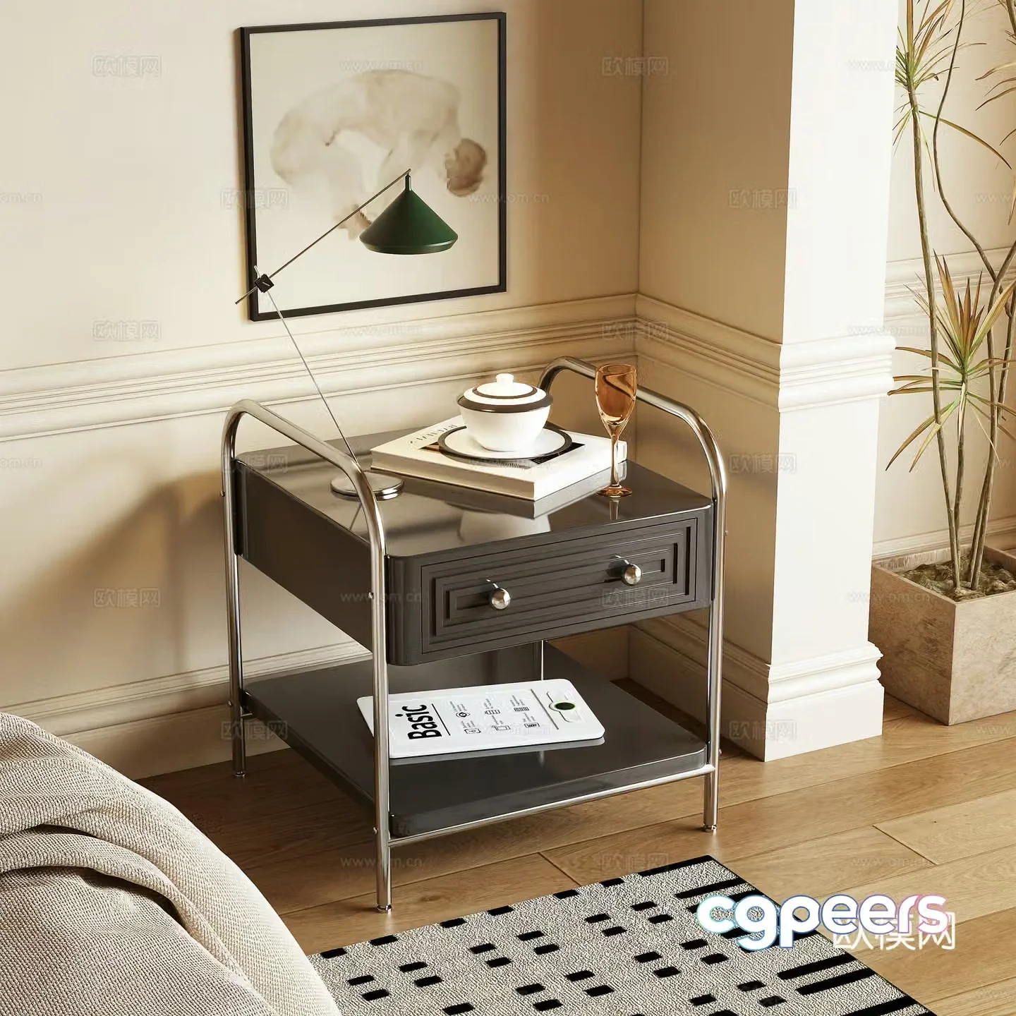 Modern night table 3d model