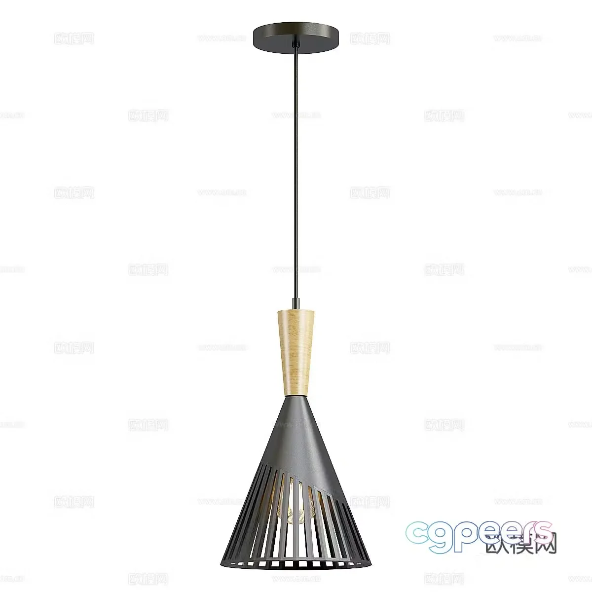 New Chinese style decorative chandelier 3D model