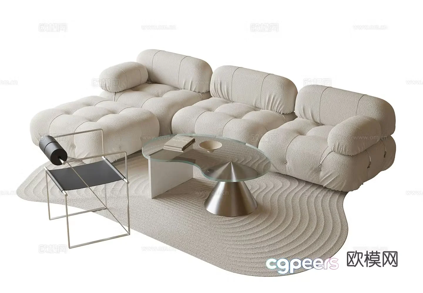 Modern sectional sofa 3d model