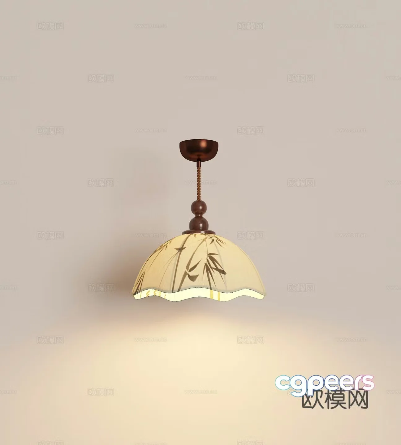 French retro medieval chandelier 3d model