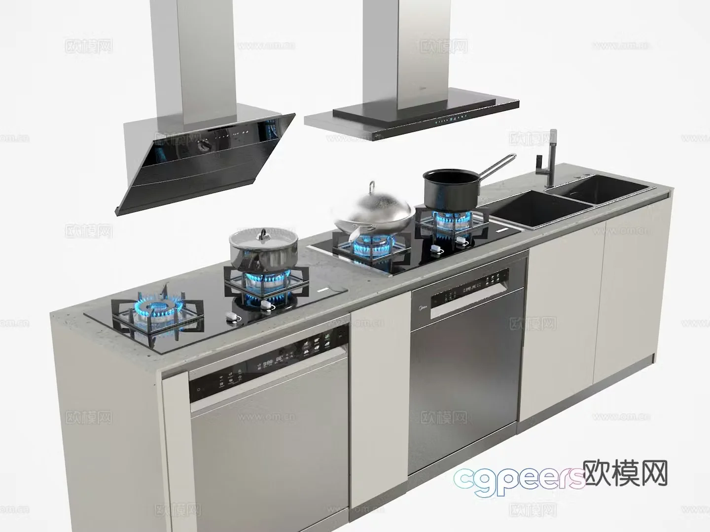 3D model of stove