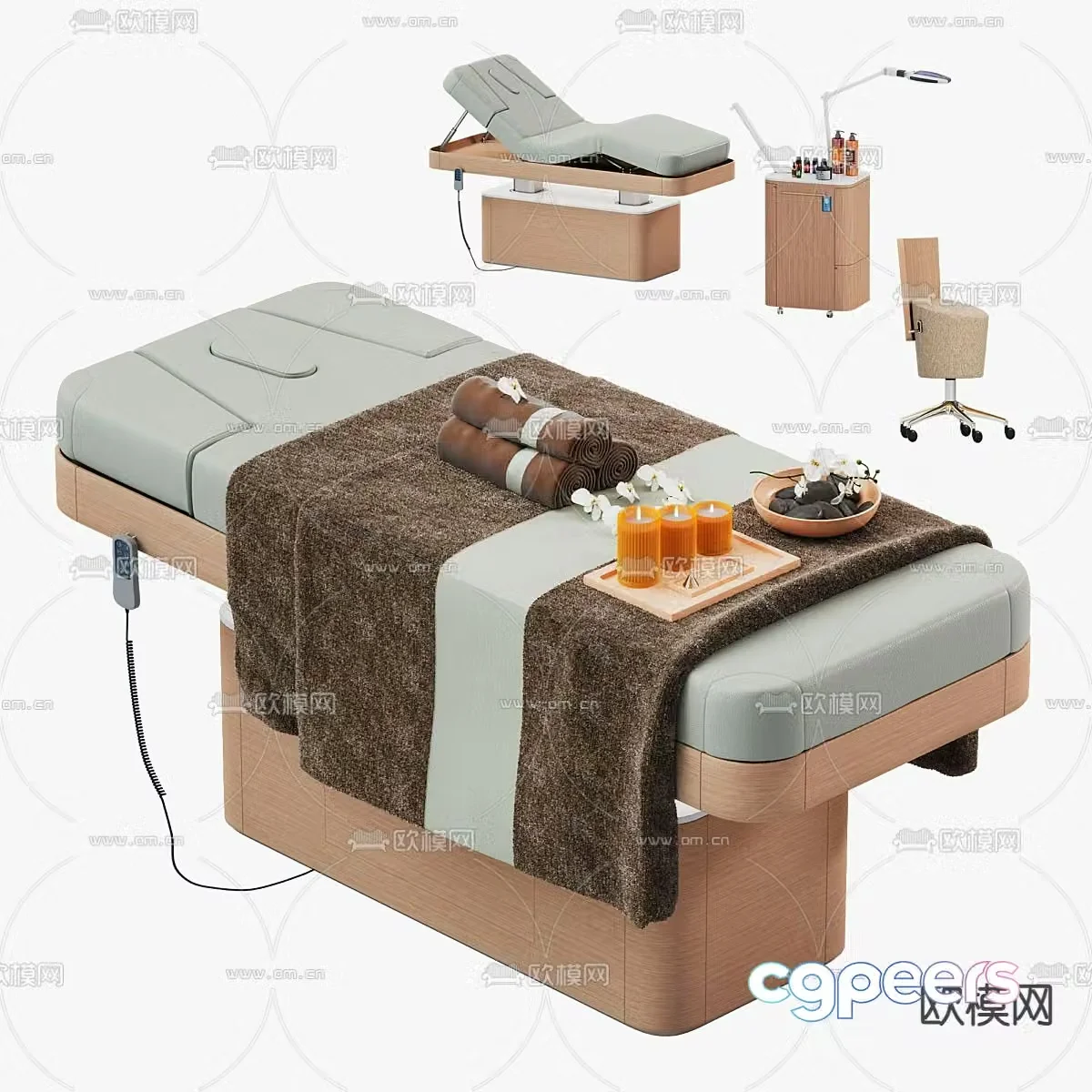 SPA beauty bed massage bed 3d model