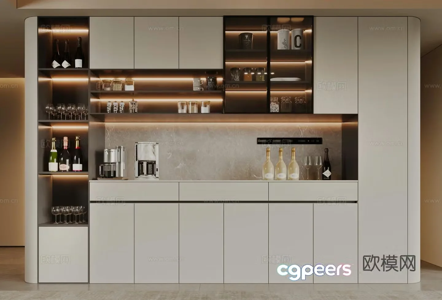 Modern sideboard 3D model
