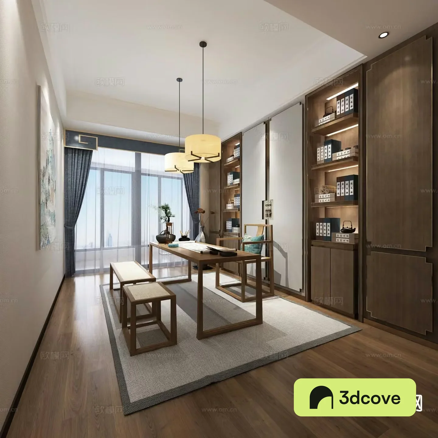 New Chinese style study