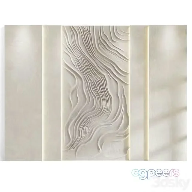 3ds Max Free – Decorative panel Sand waves