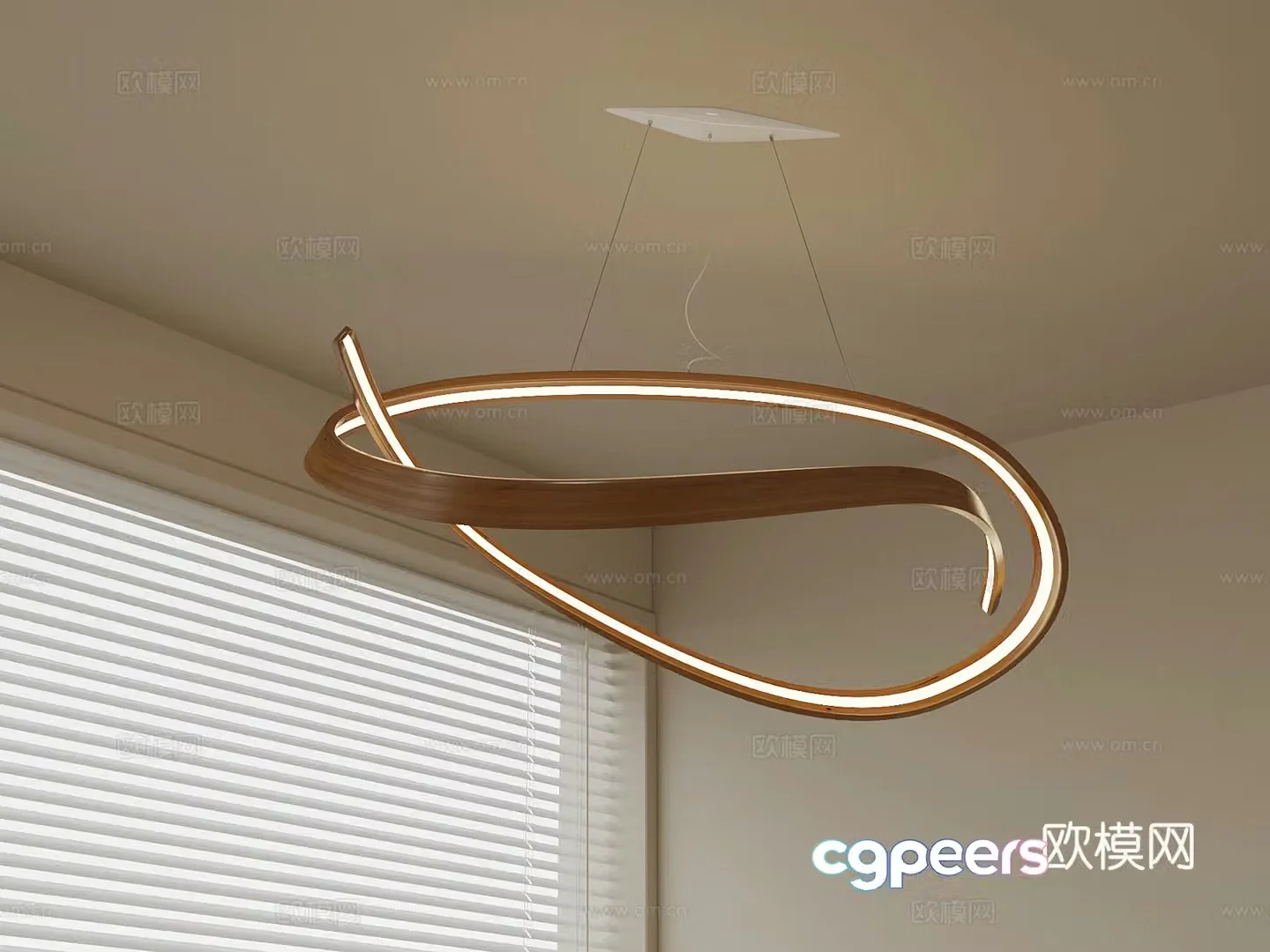 Chandelier Modern Linear Chandelier Art Chandelier Decorative Light 3D Model