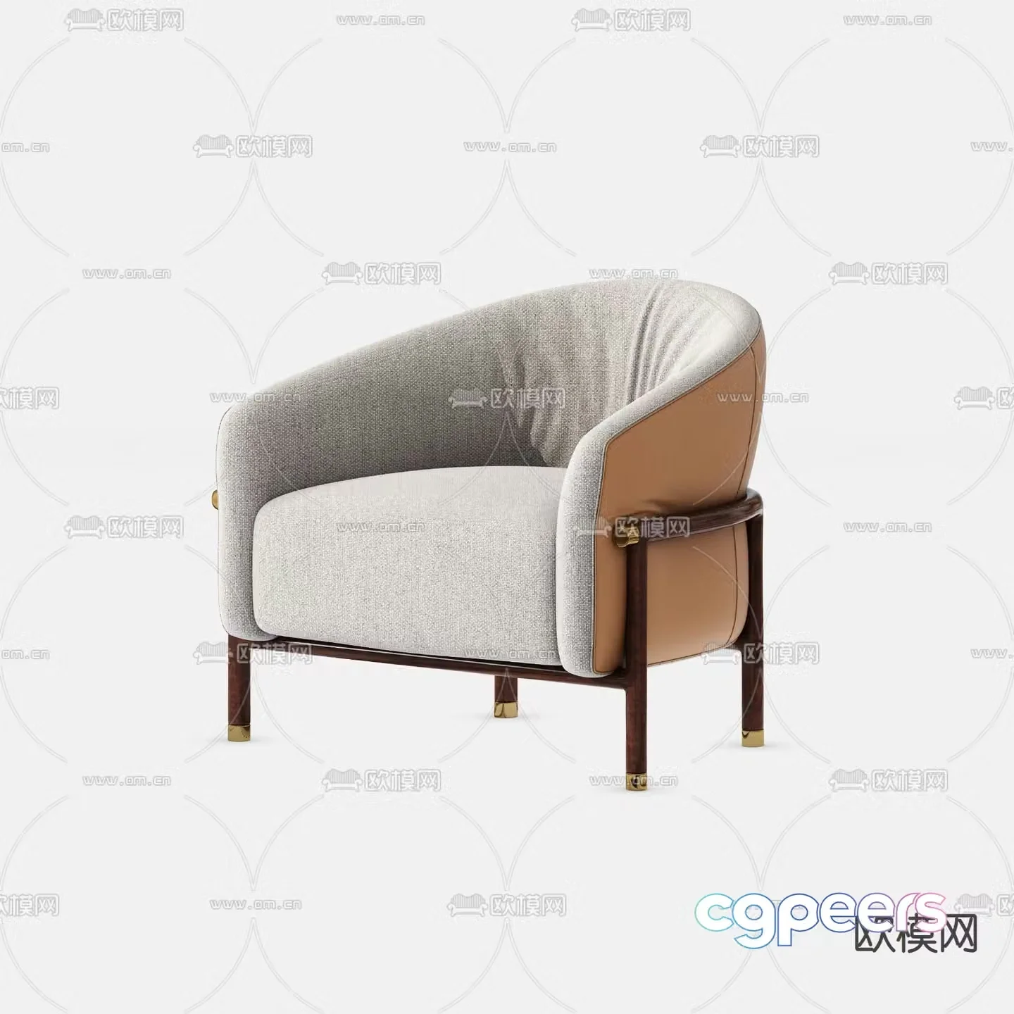 Modern sofa chair leisure chair 3d model
