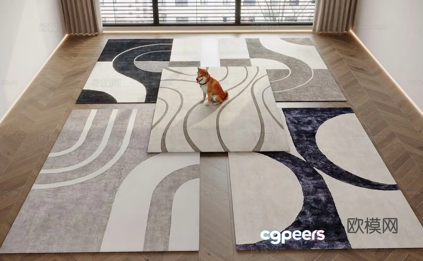 Modern carpet 3d model
