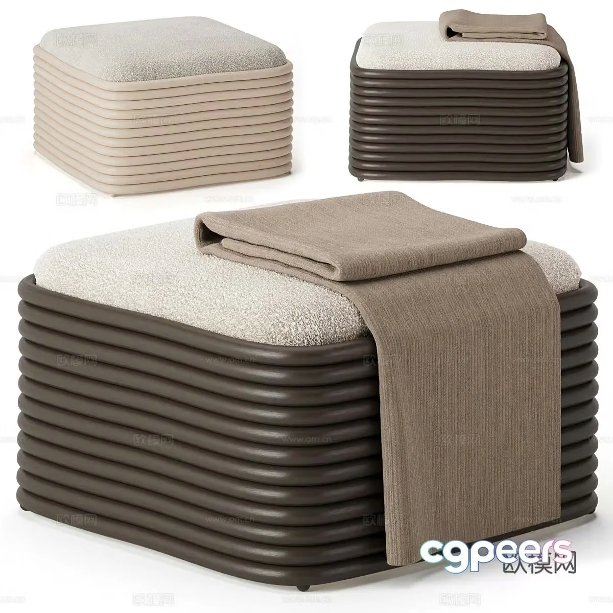Stool sofa stool 3d model