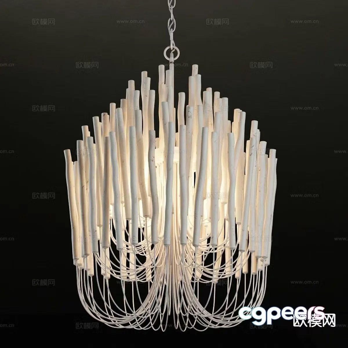 Modern creative chandelier 3d model