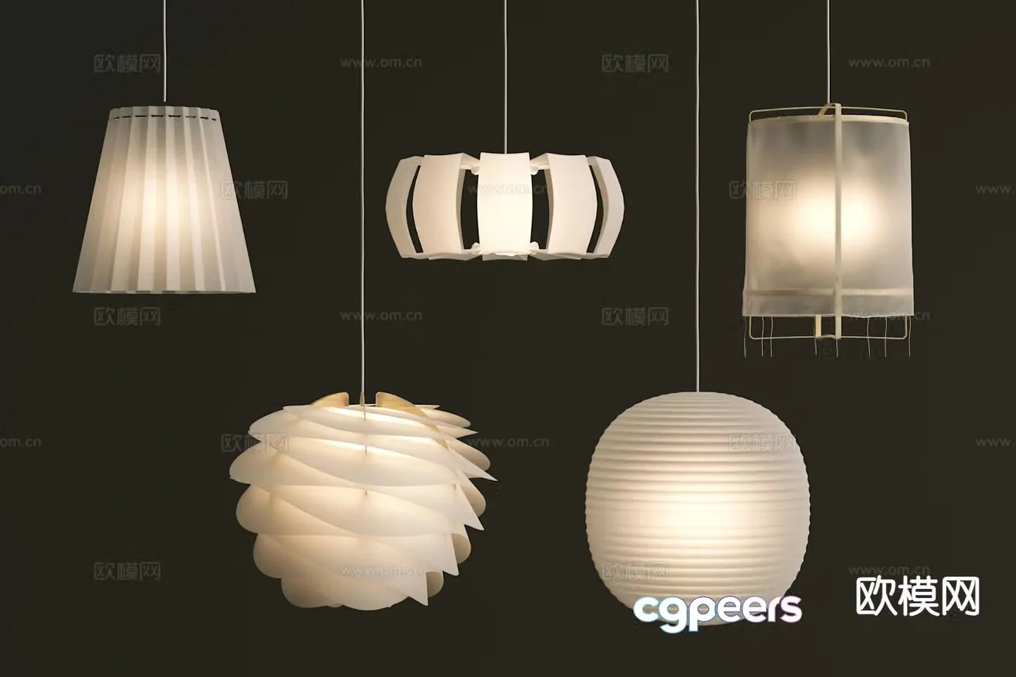 New Chinese style chandelier Zen chandelier 3d model