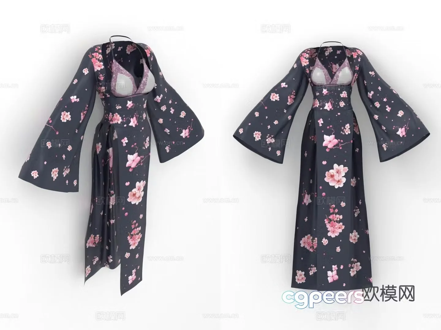 Kimono Women’s Clothing Women’s Clothing 3d Model