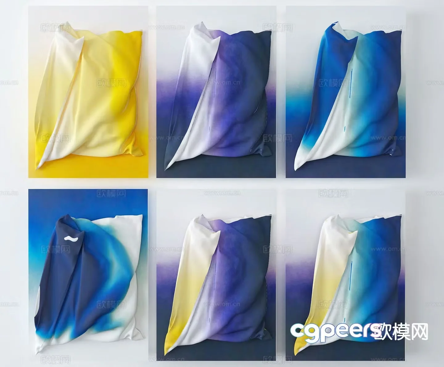 Gradient color hanging decoration wall decoration 3d model
