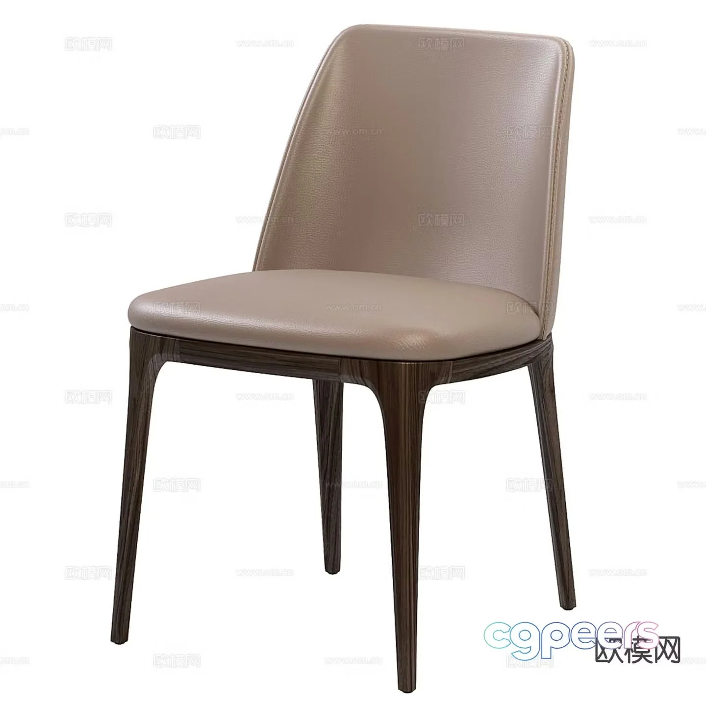 leather chair dining chair 3d model