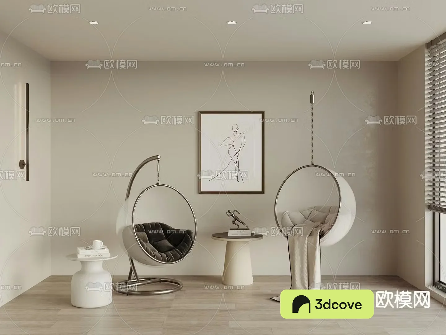 Modern hanging chair eggshell chair