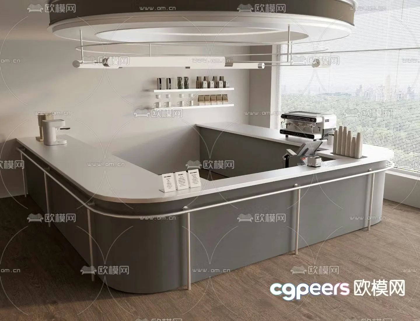 Cafe bar operating table 3D model