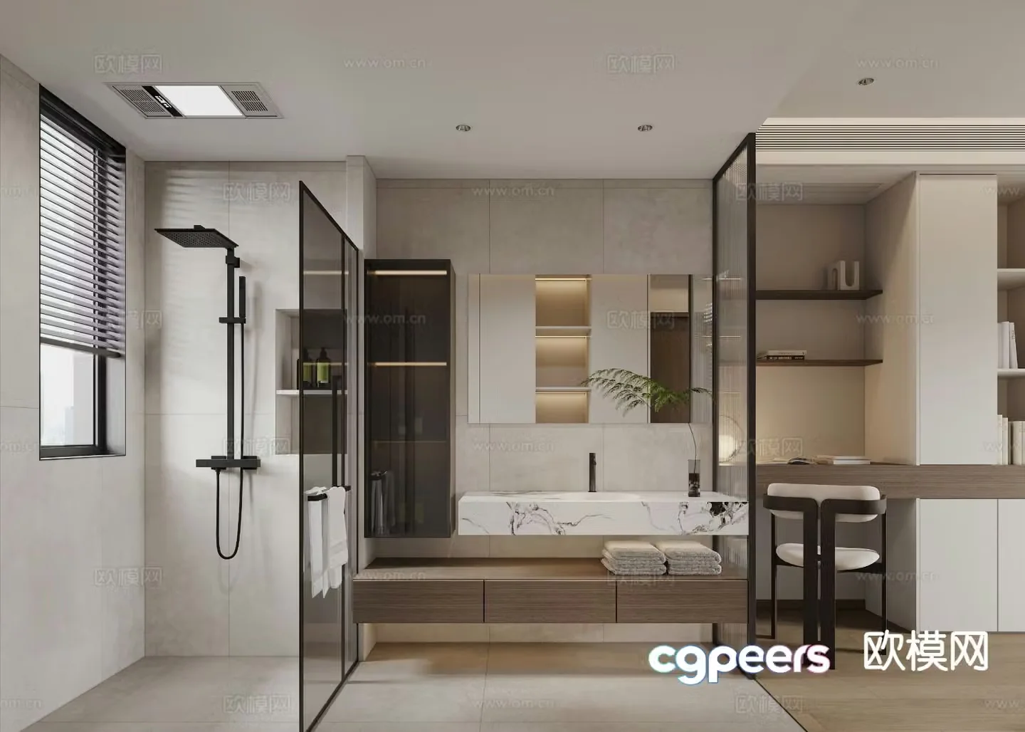 Modern bathroom bathroom toilet 3d model