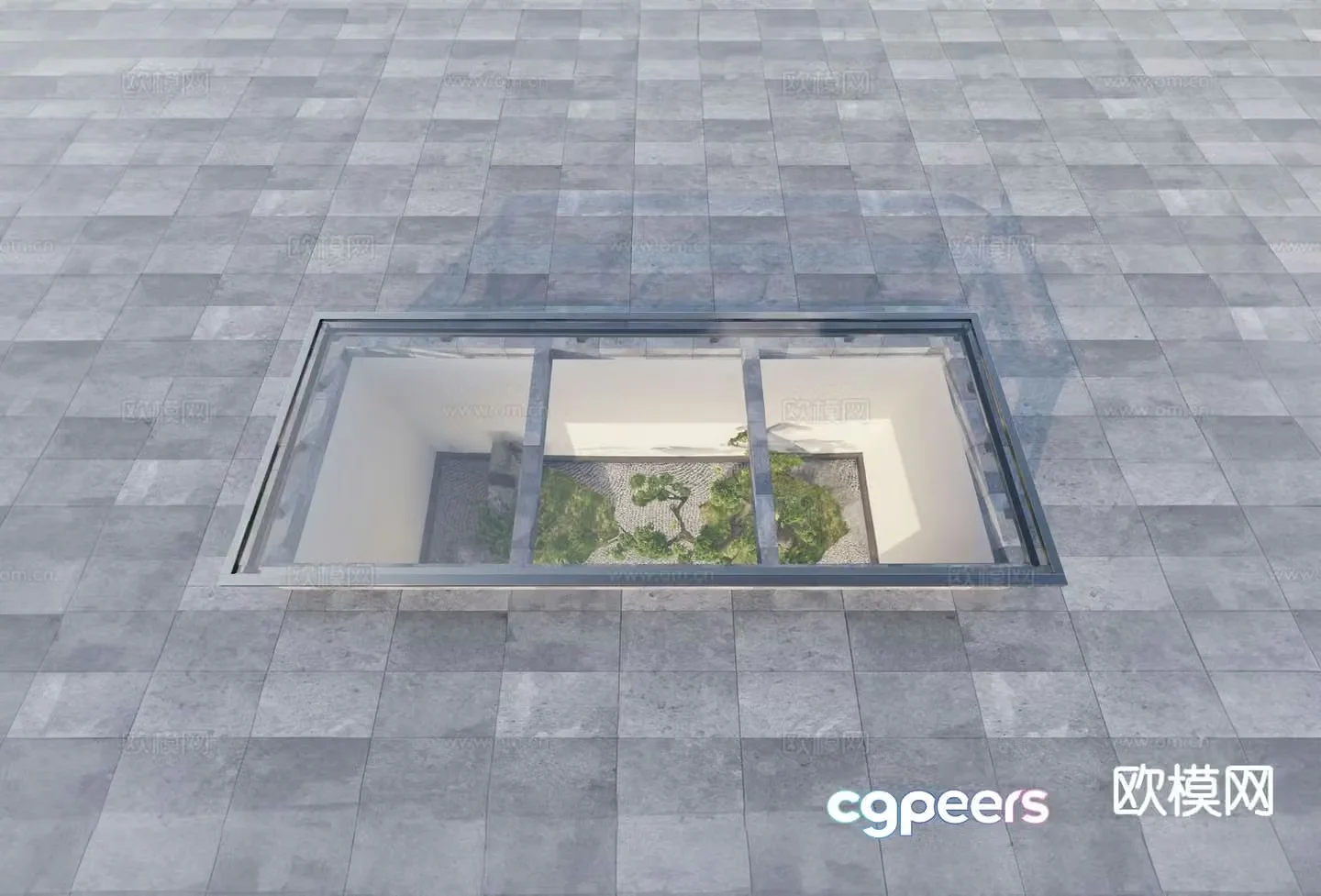 Modern lightwell 3d model