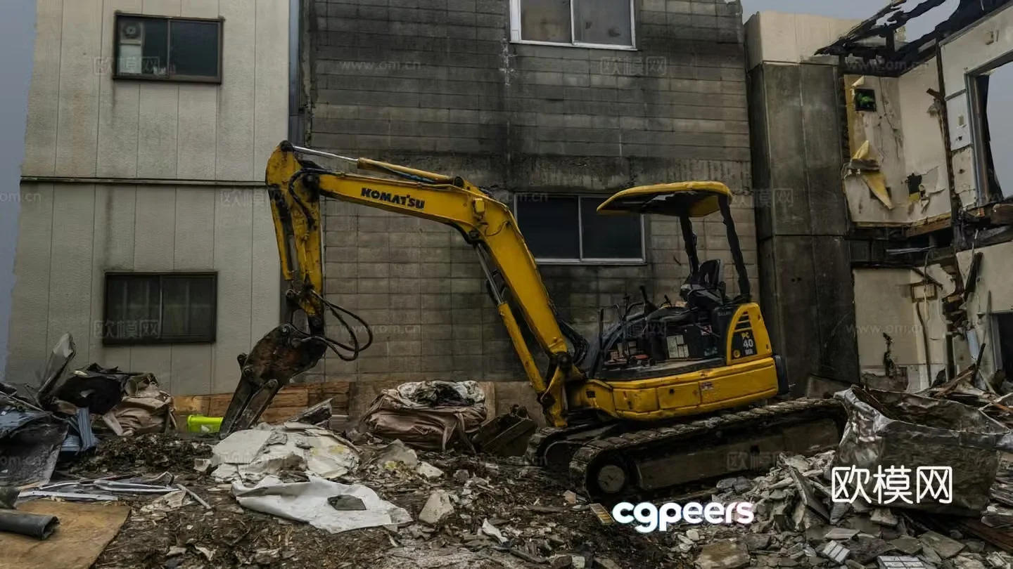 Excavator site 3d model