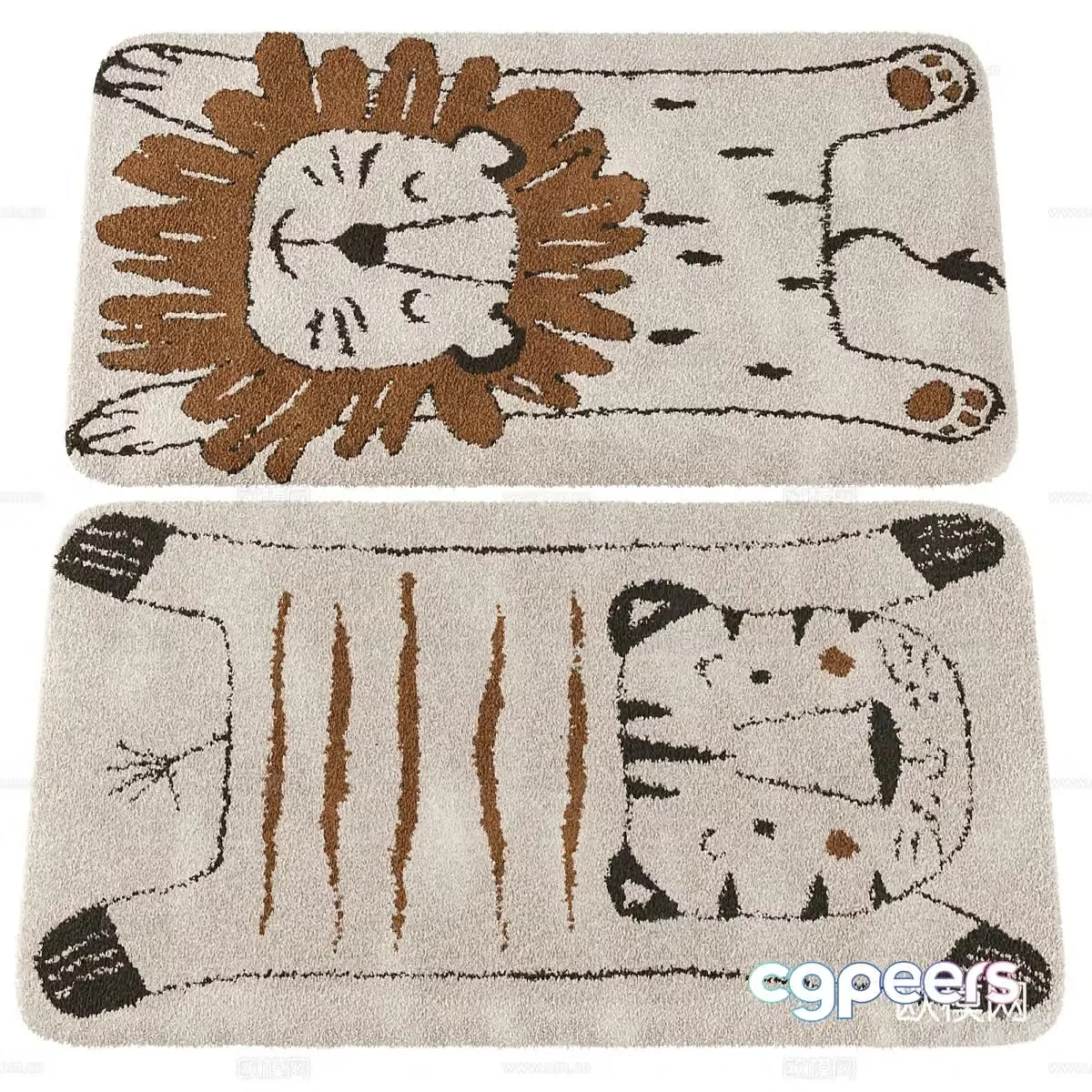 Children’s carpet cartoon carpet plush carpet 3d model
