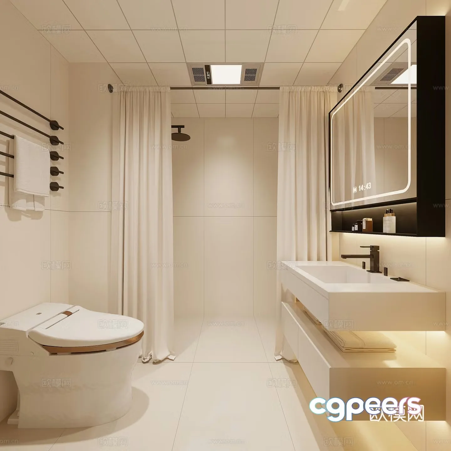 Modern bathroom 3d model
