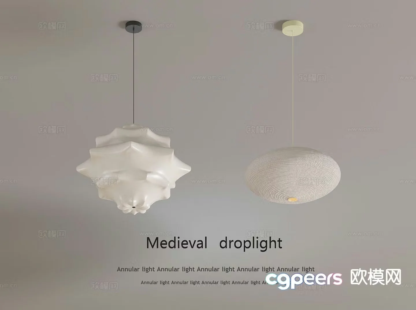 Medieval style chandelier 3d model