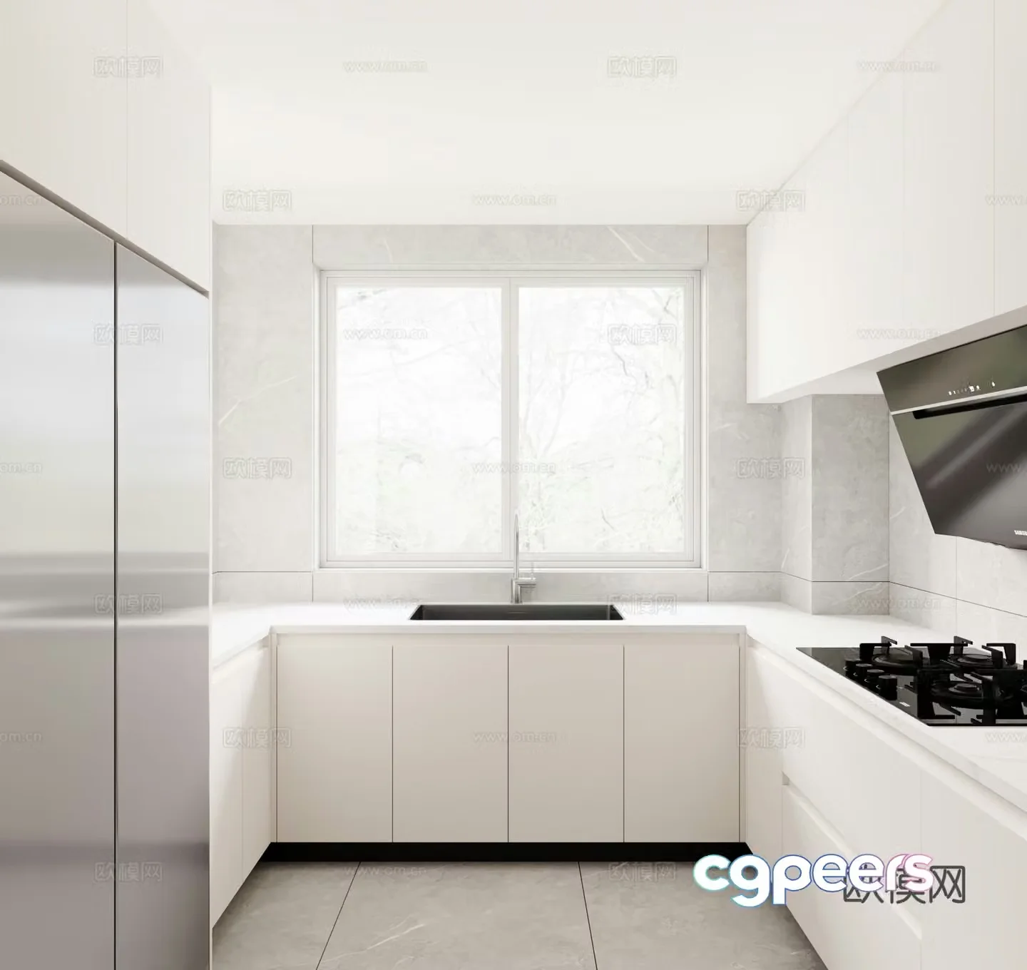 Modern kitchen 3d model