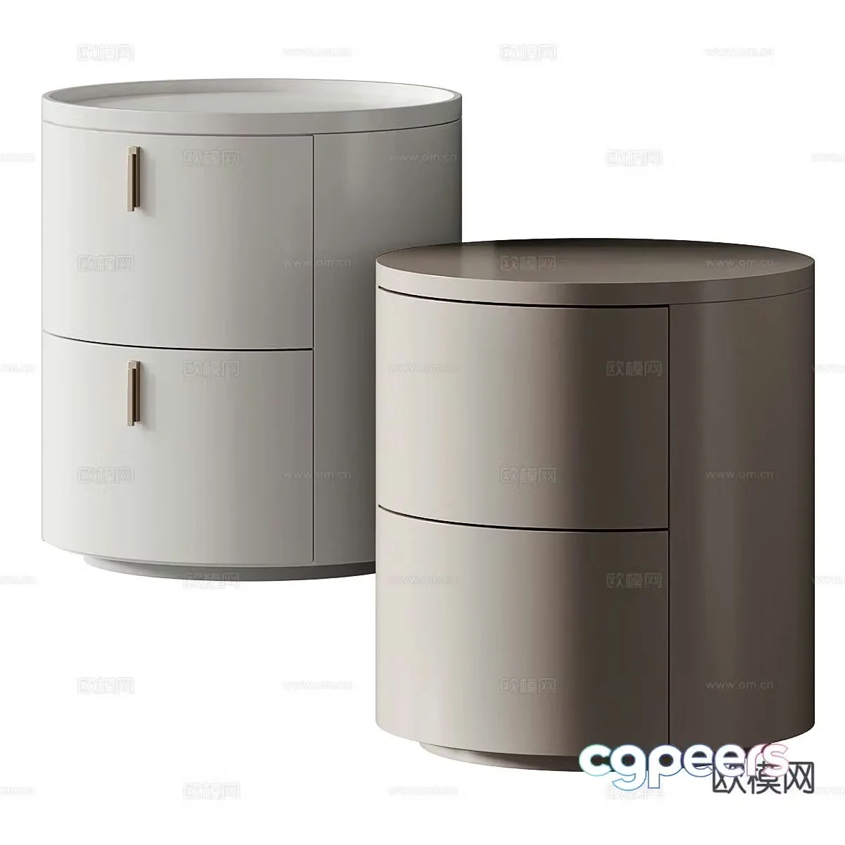 KOZA home modern round bedside table 3d model