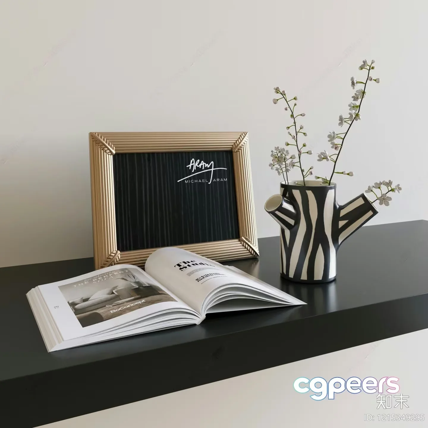 A Decorative Shelf 3D Model – 17282 – VRAY Render