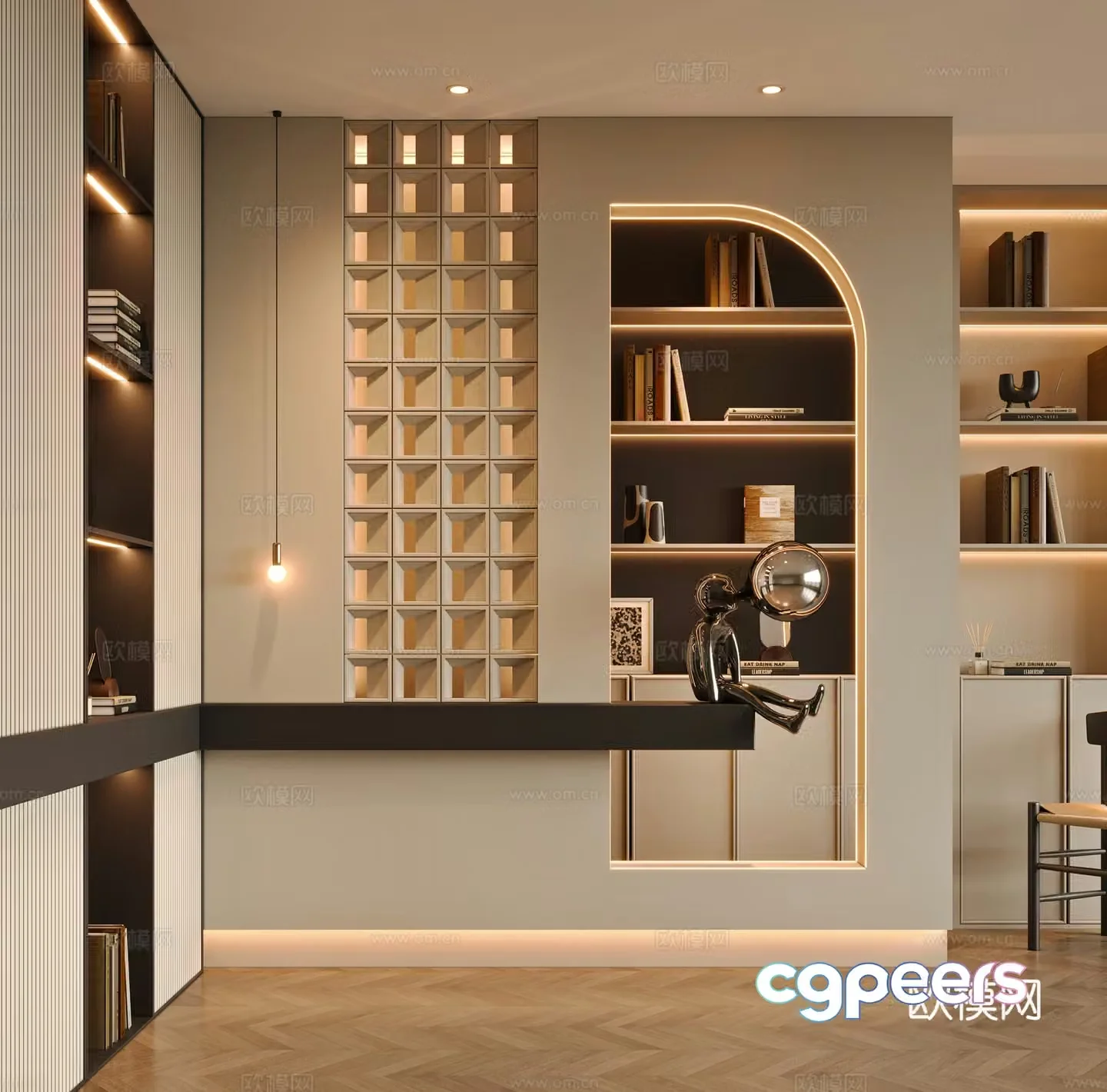 Modern entrance 3D model