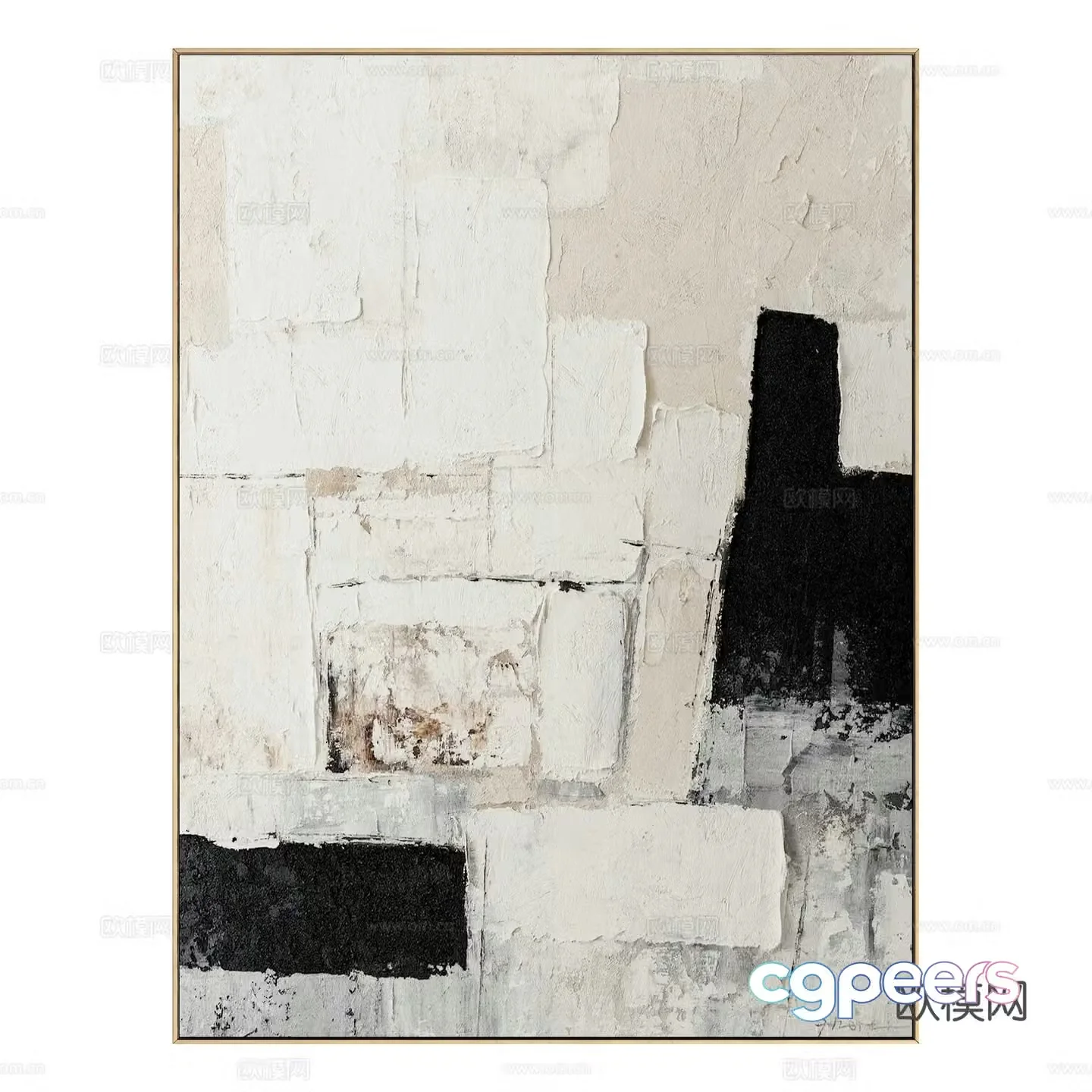 Modern hanging painting 3d model