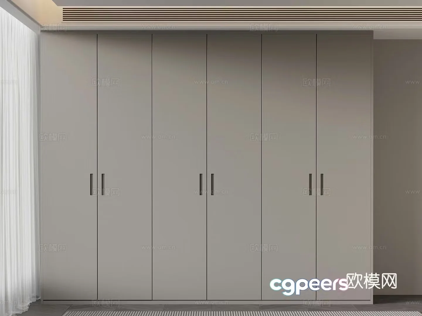 Modern Italian cabinet wardrobe 3d model