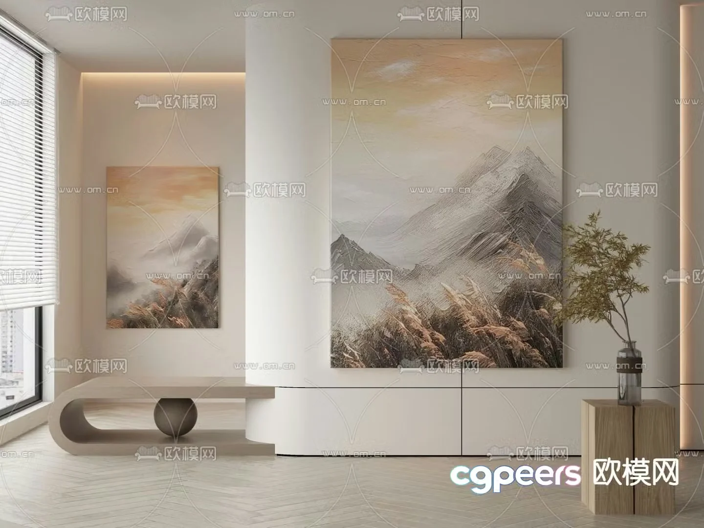 Oil Painting Landscape Painting Decorative Painting 3D Model