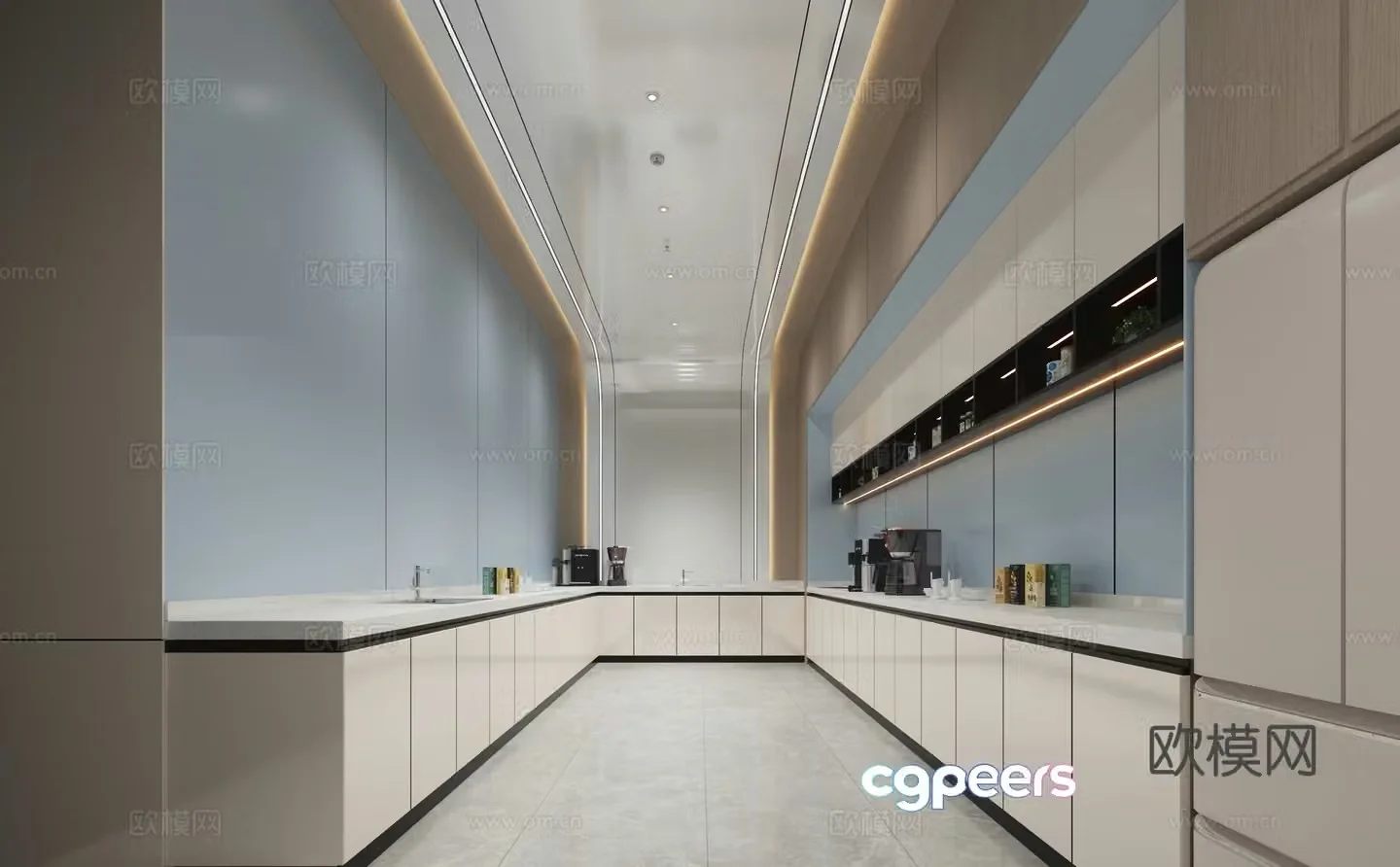 Modern tea room 3d model