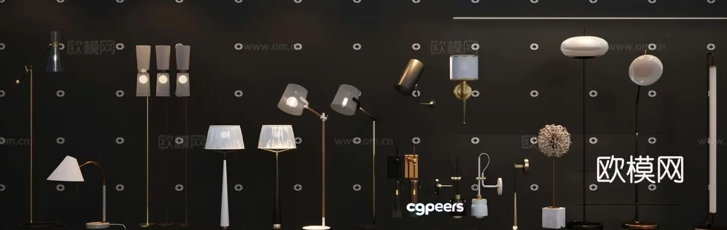 Lamp Floor lamp Table lamp Wall lamp Special-shaped lamp 3D model
