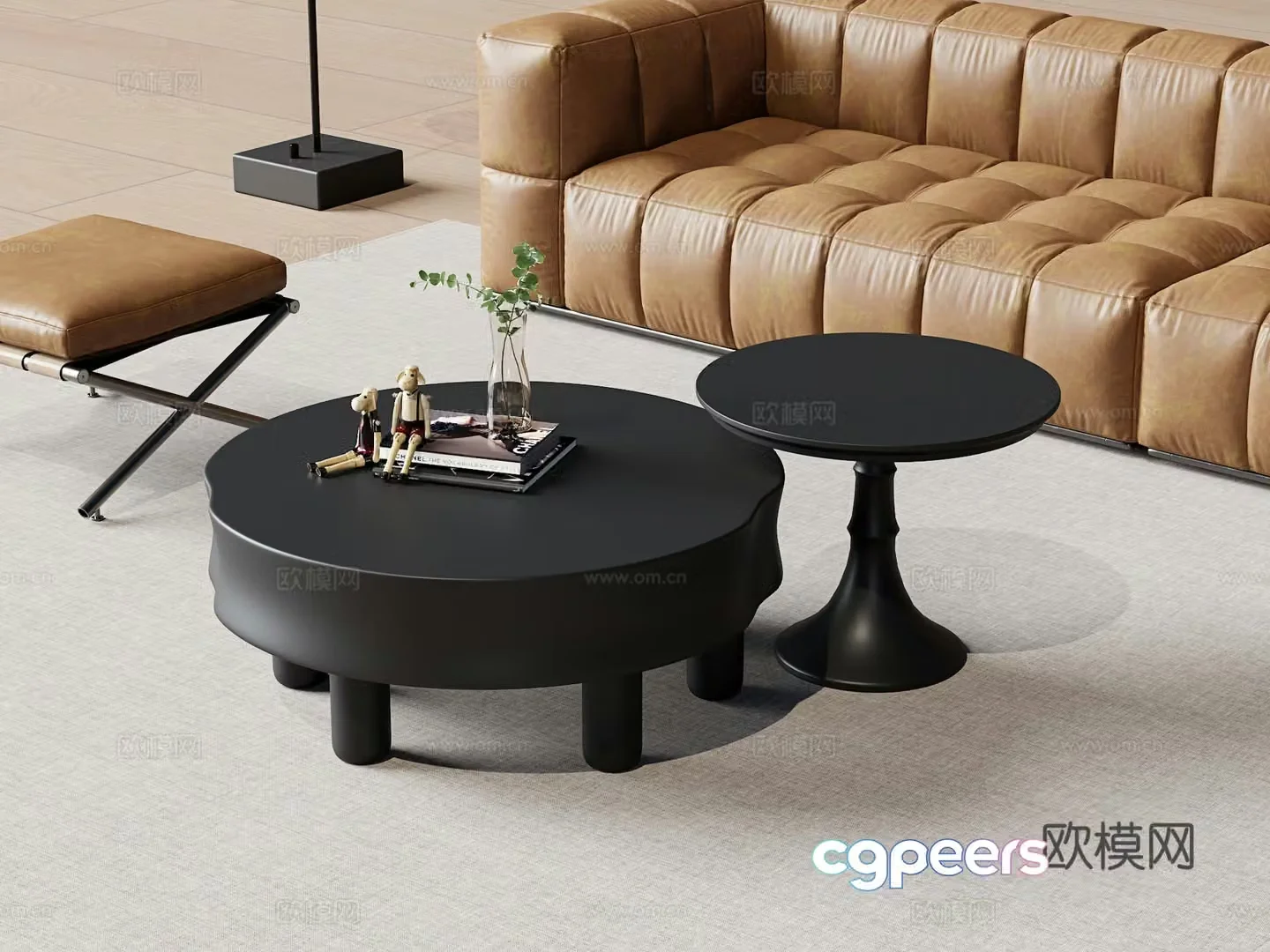 Modern mother-child coffee table 3d model