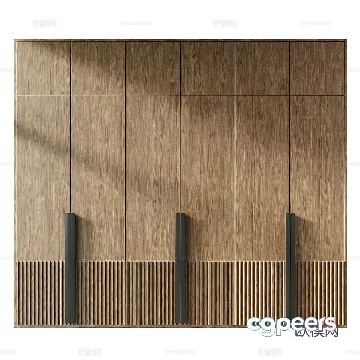 New Chinese style door wardrobe 3D model