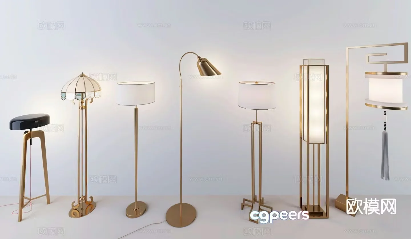 Nordic floor lamp 3d model