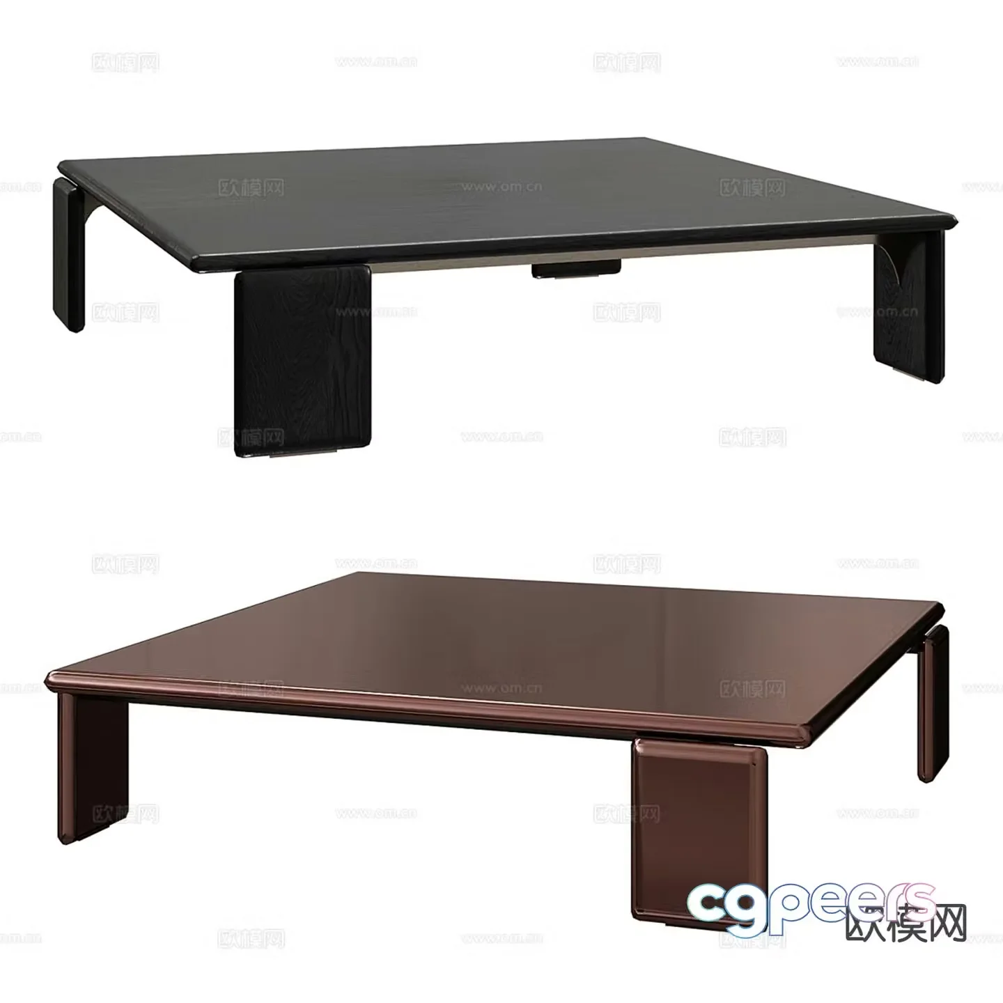 Simple coffee table square coffee table 3d model